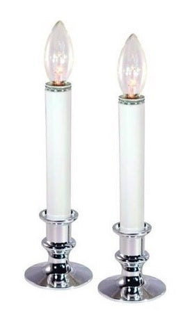 Set of 2 Battery-Operated Incandescent Candle Lights