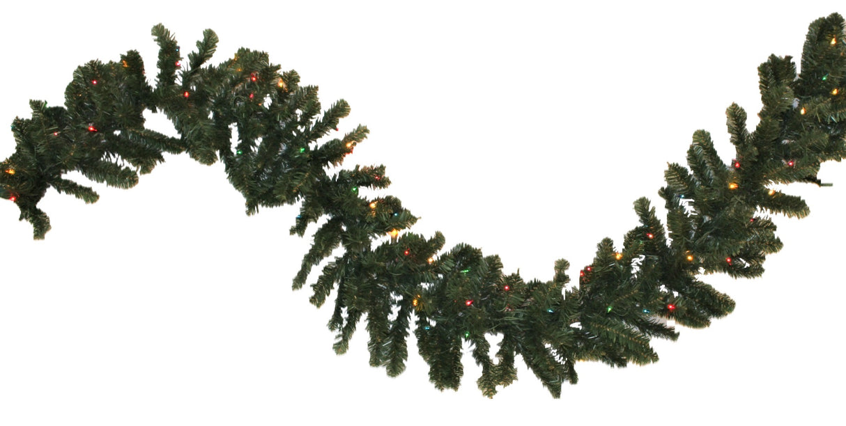 9' Pre-Lit Tiffany Christmas Garland