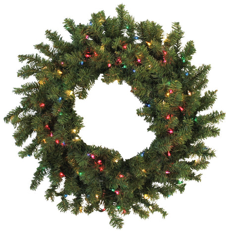 30" Canadian Pine Pre-Lit Artificial Christmas Wreath