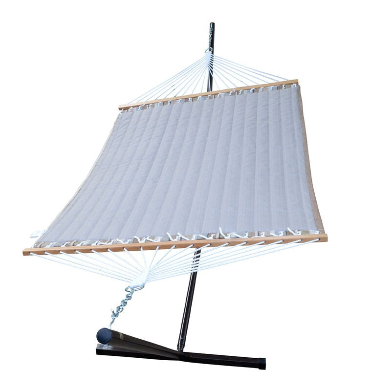 Algoma Tan Stripe Quilted Hammock, Pillow and Stand Combination
