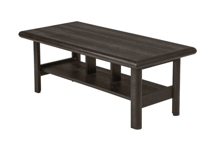 A brown resin coffee table