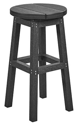 Slate Gray Resin Bar Stool