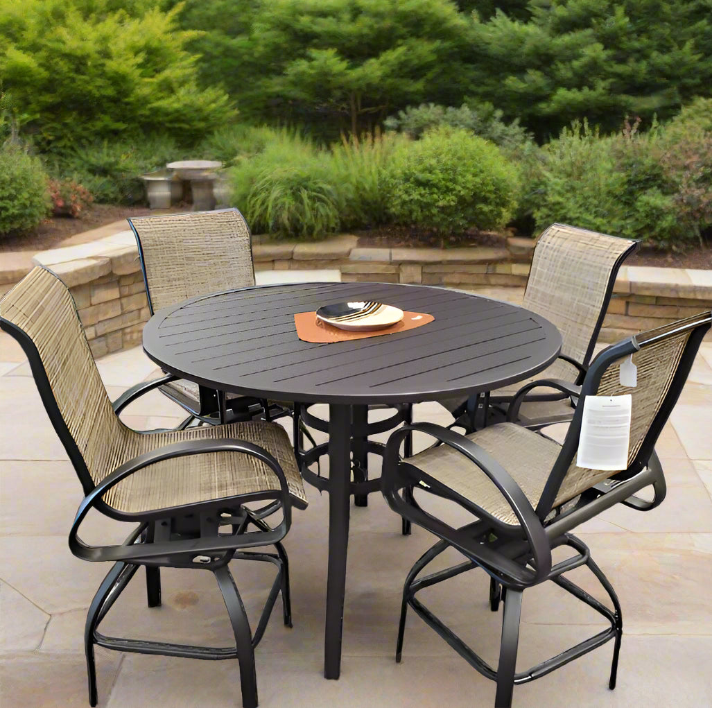 Dublin Brown High Dining Balcony Set