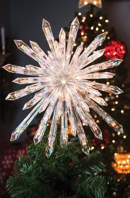 13.5" Warm White LED Starburst Christmas Tree Topper