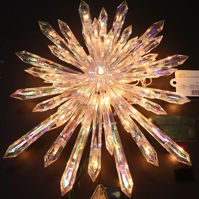 13.5" Warm White LED Starburst Christmas Tree Topper