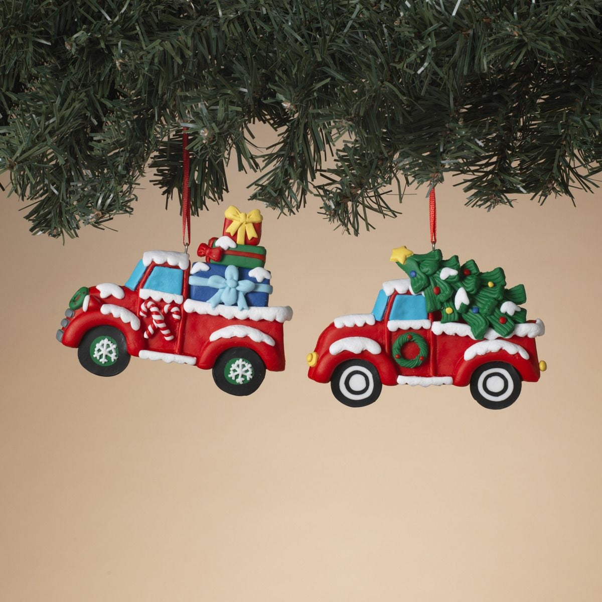 4.5" Claydough Holiday Truck Ornament
