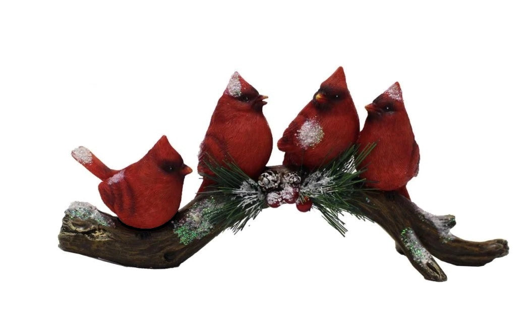 Cardinal Branch Decorative Accent
