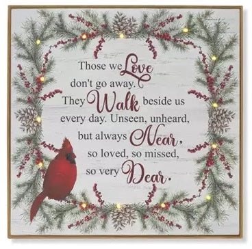 Battery-Operated Lighted Cardinal Wall Décor