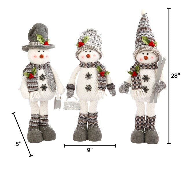 28" Standing Snowman with Scarf & Hat Winter Decoration