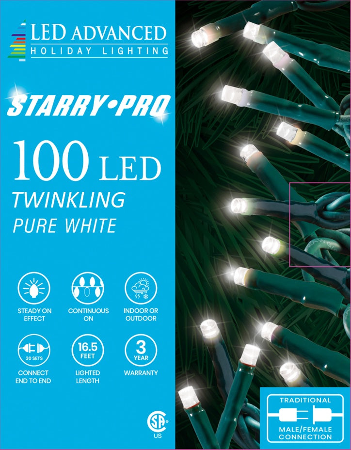 Set of 100 Super Bright 3MM Micro Twinkling LED Lights