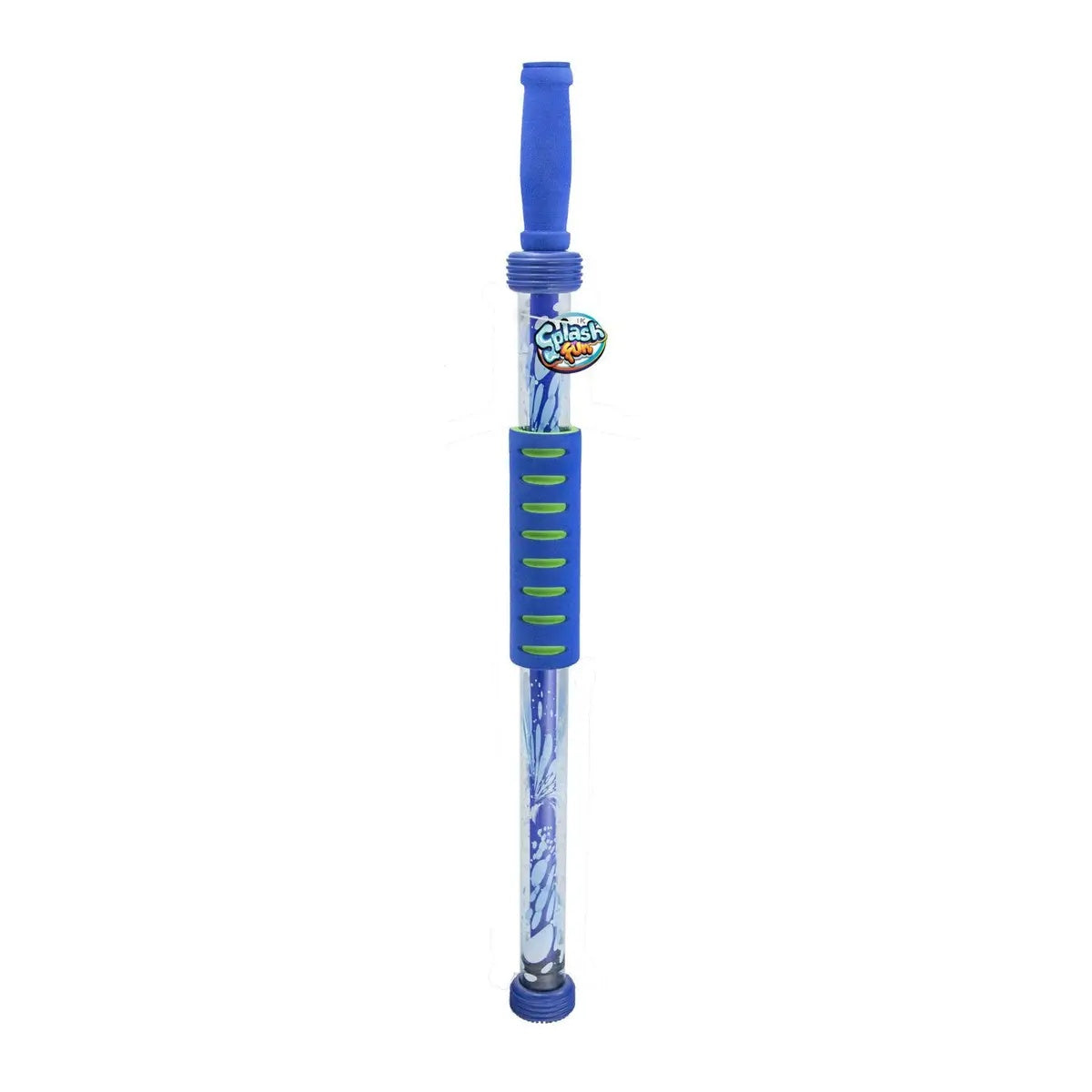 This image shows the blue splash pumper on a white background.