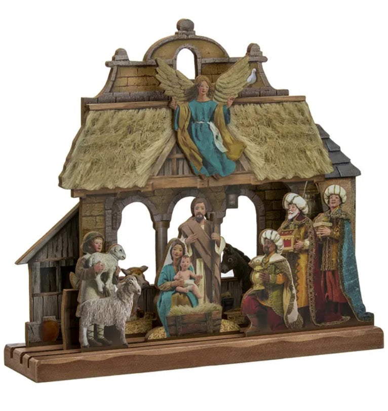 Wooden Nativity Table Piece Set