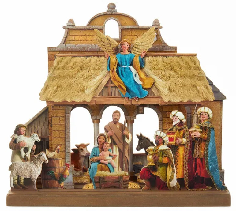 Wooden Nativity Table Piece Set