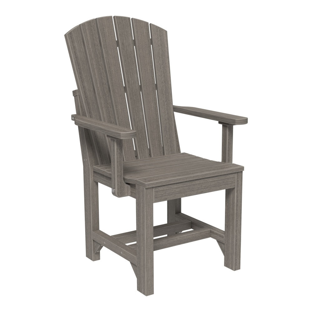 This is the Coastal Gray colored Adirondack Arm Chair on a white background.