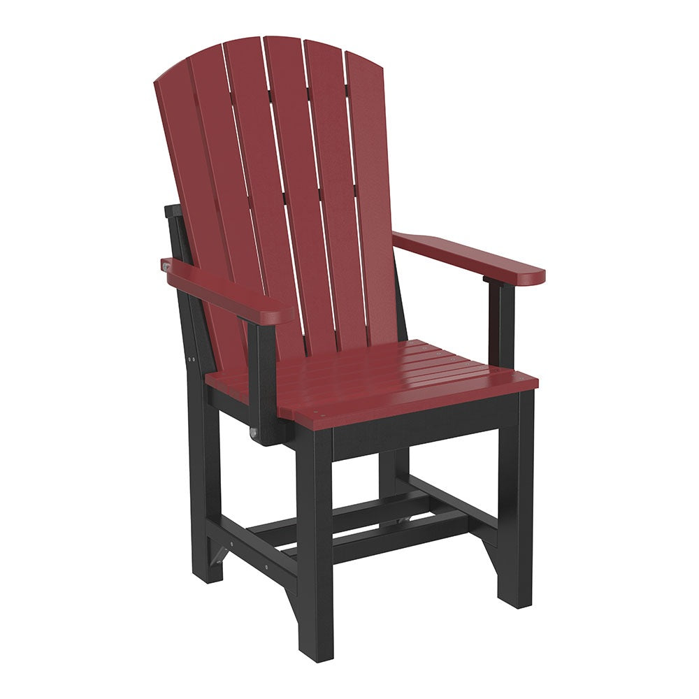 This is the Cherrywood and Black colored Adirondack Arm Chair on a white background.