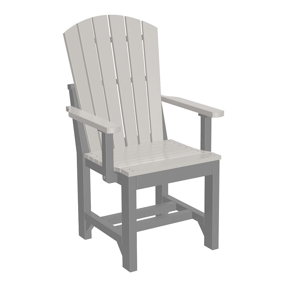 This is the Dove Gray and Slate colored Adirondack Arm Chair on a white background.