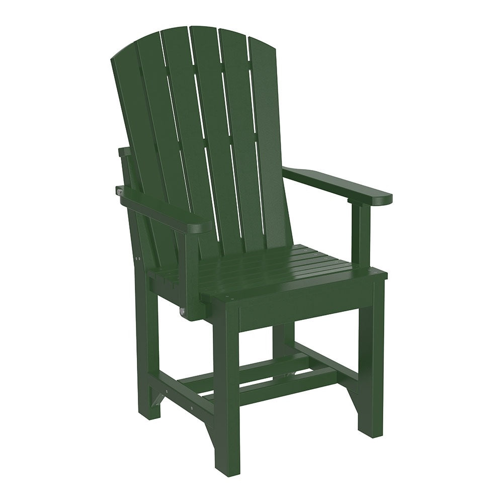 This is the Green colored Adirondack Arm Chair on a white background.