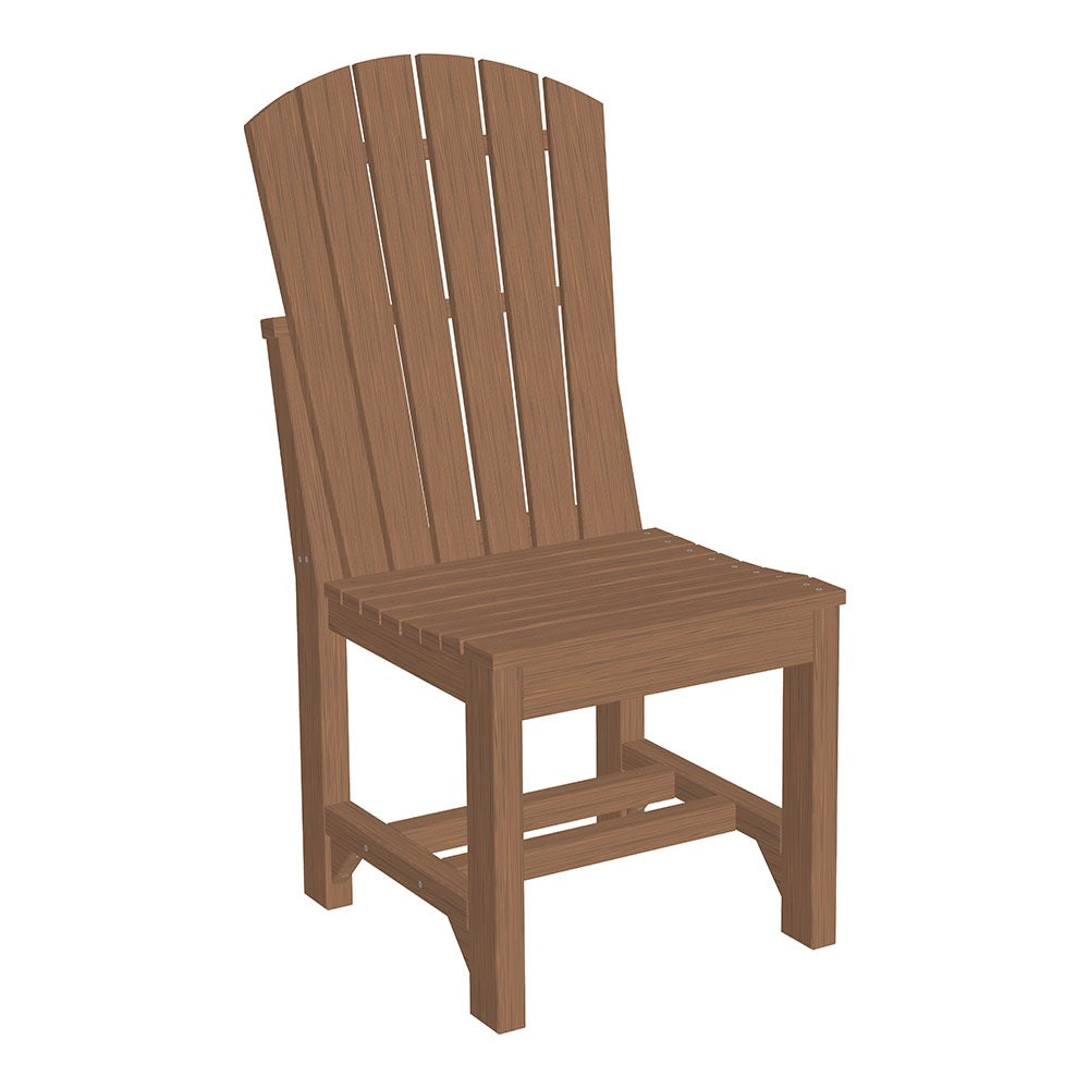 This is the Antique Mahogany colored Adirondack Side Chair on a white background.