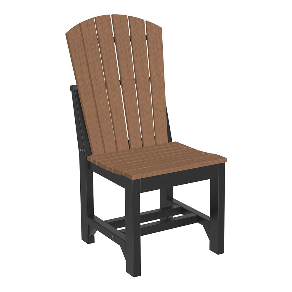 This is the Antique Mahogany and Black colored Adirondack Side Chair on a white background.