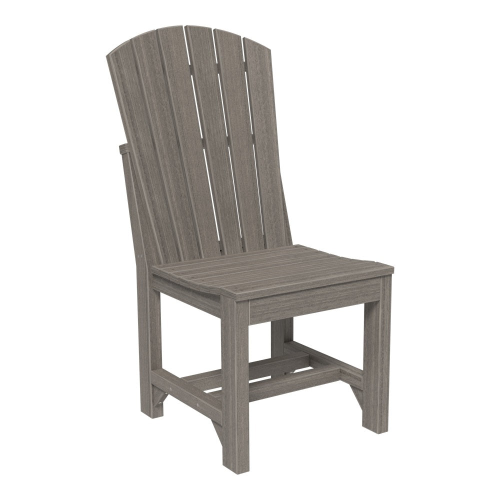 This is the Coastal Gray colored Adirondack Side Chair on a white background.
