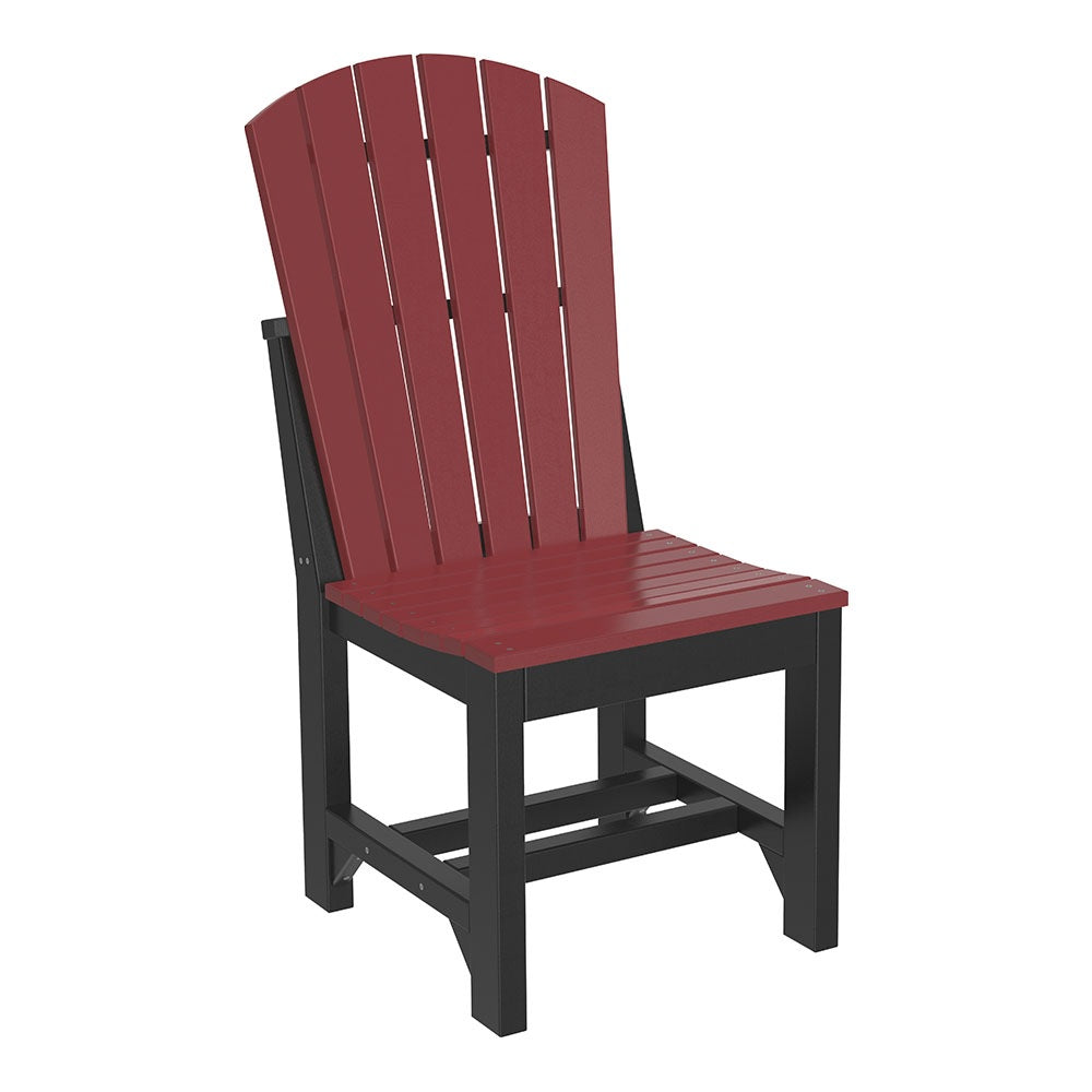 This is the Cherrywood and Black colored Adirondack Side Chair on a white background.