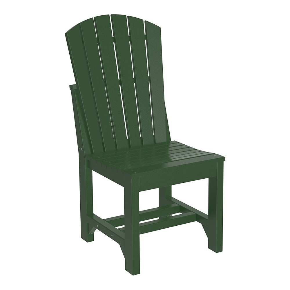 This is the Green colored Adirondack Side Chair on a white background.