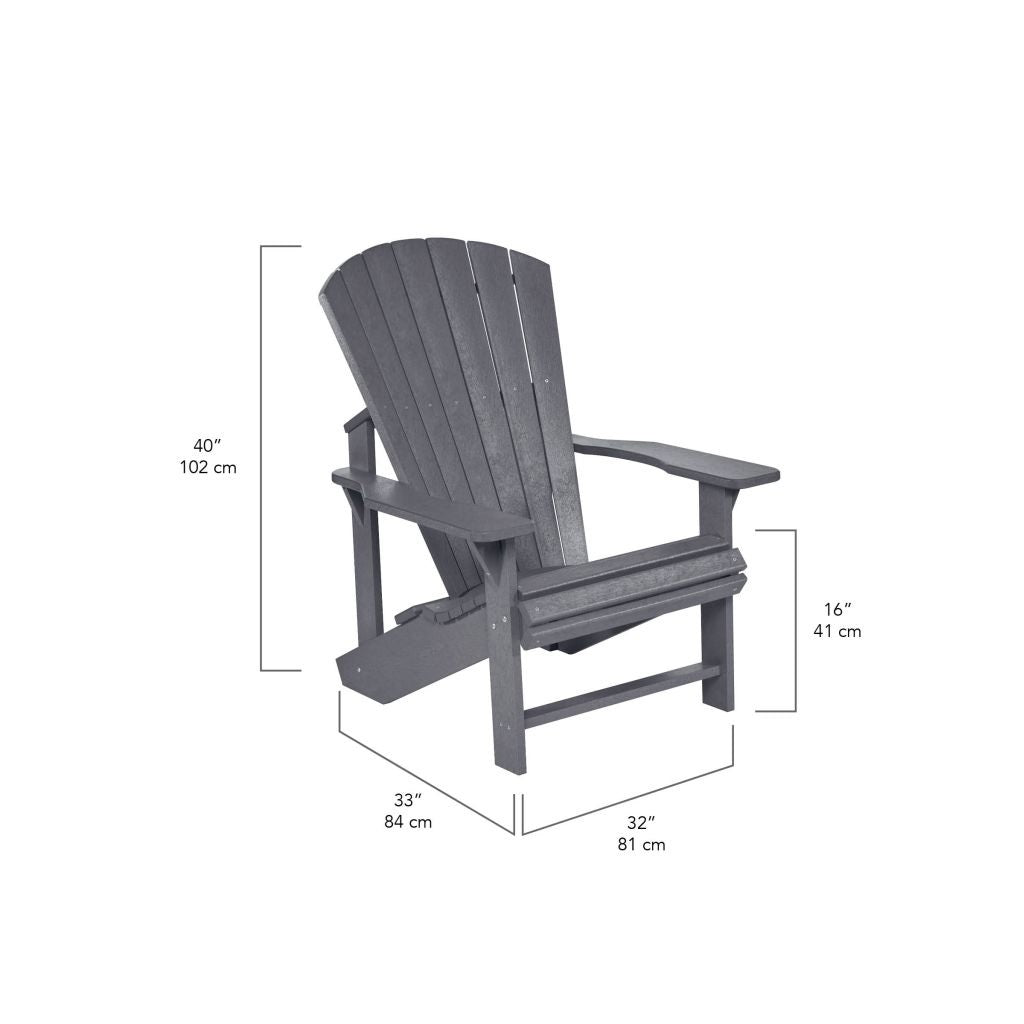 Measurements for an adirondack chair