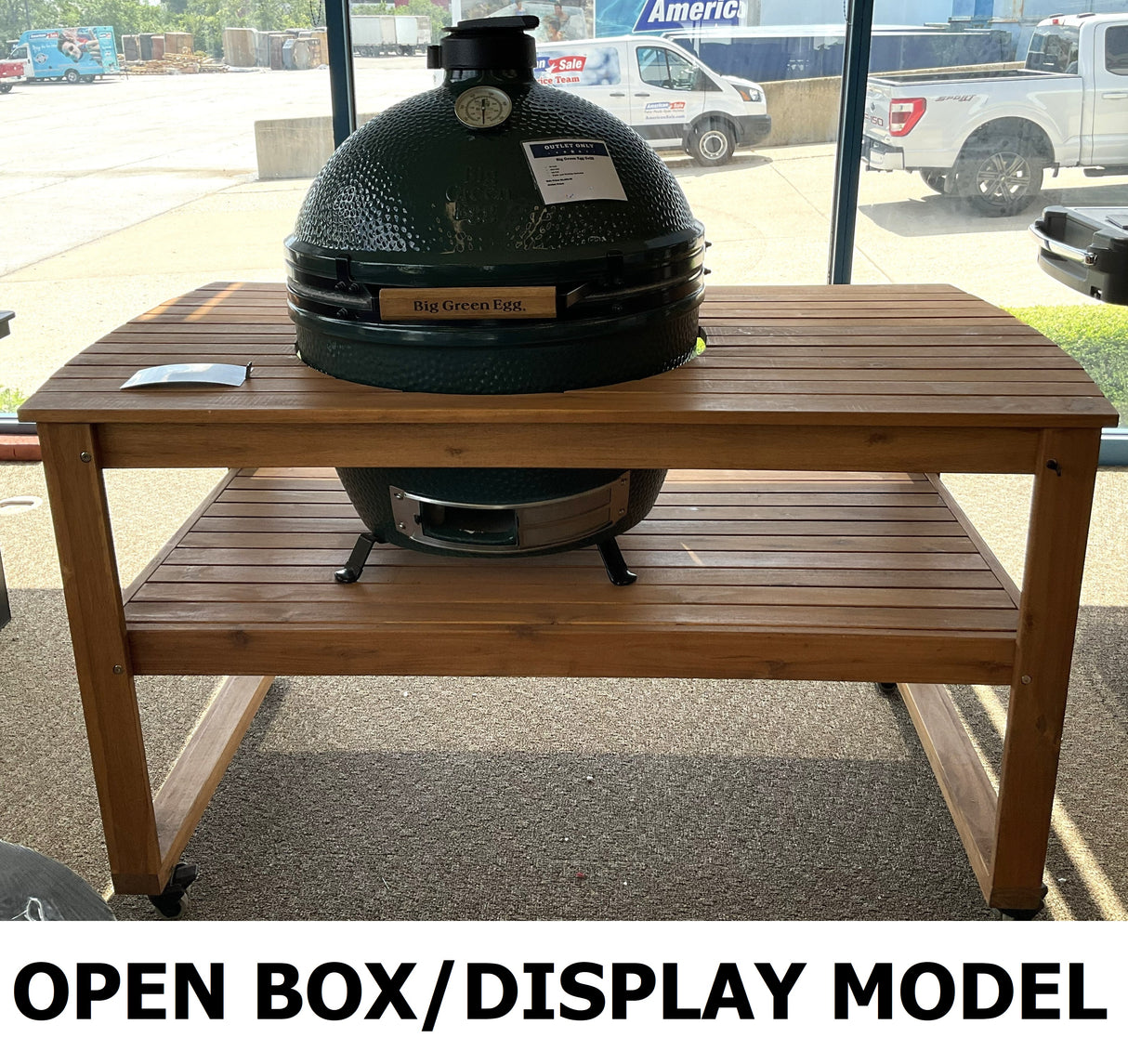 Outlet Big Green Egg Acacia Table Nest with XL Grill
