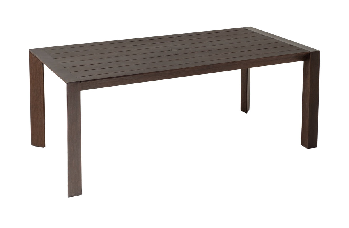 This image shows what the rectangular dining table looks like on a white background.