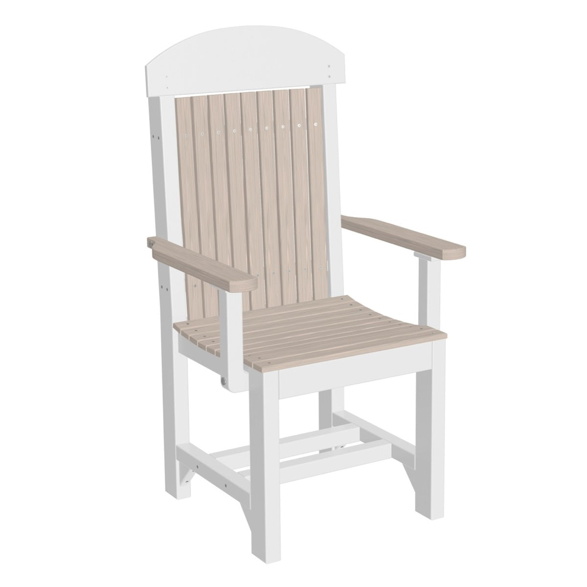 This is the Birch and White colored Classic Arm Chair on a white background.