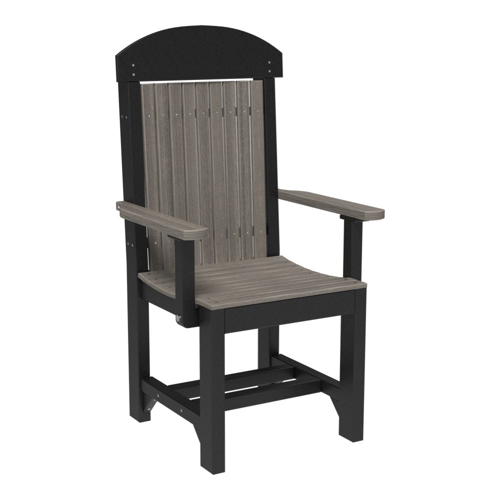 This is the Coastal Gray and Black colored Classic Arm Chair on a white background.