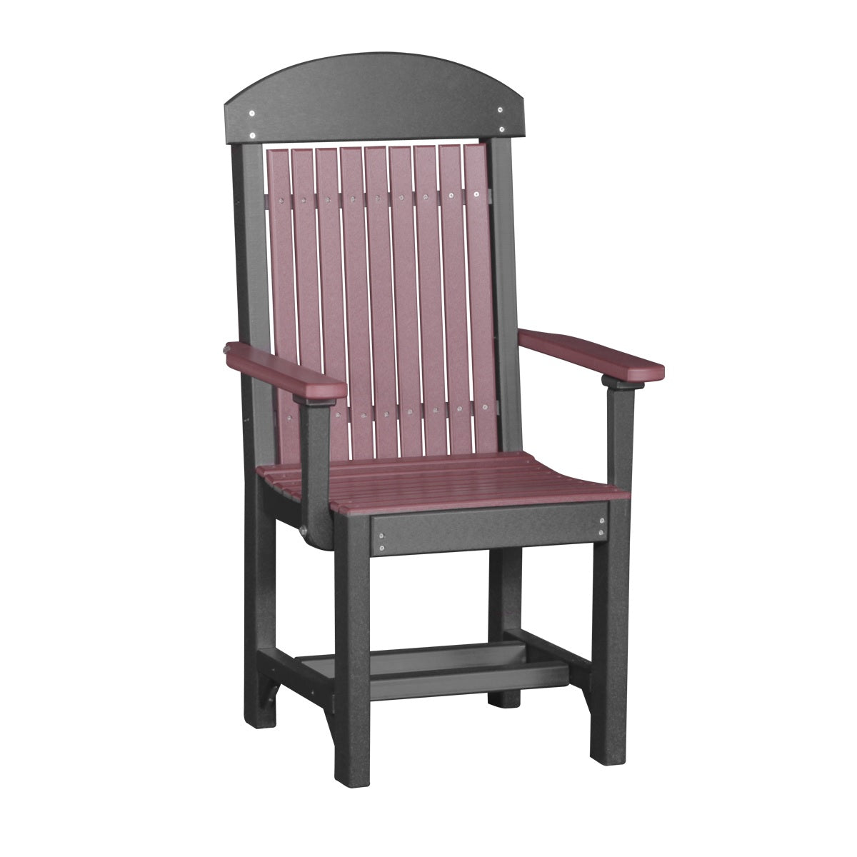 This is the Cherrywood and Black colored Classic Arm Chair on a white background.