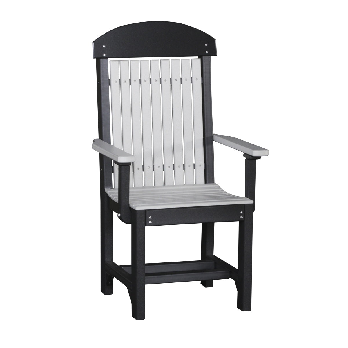 This is the Dove Gray and Black colored Classic Arm Chair on a white background.