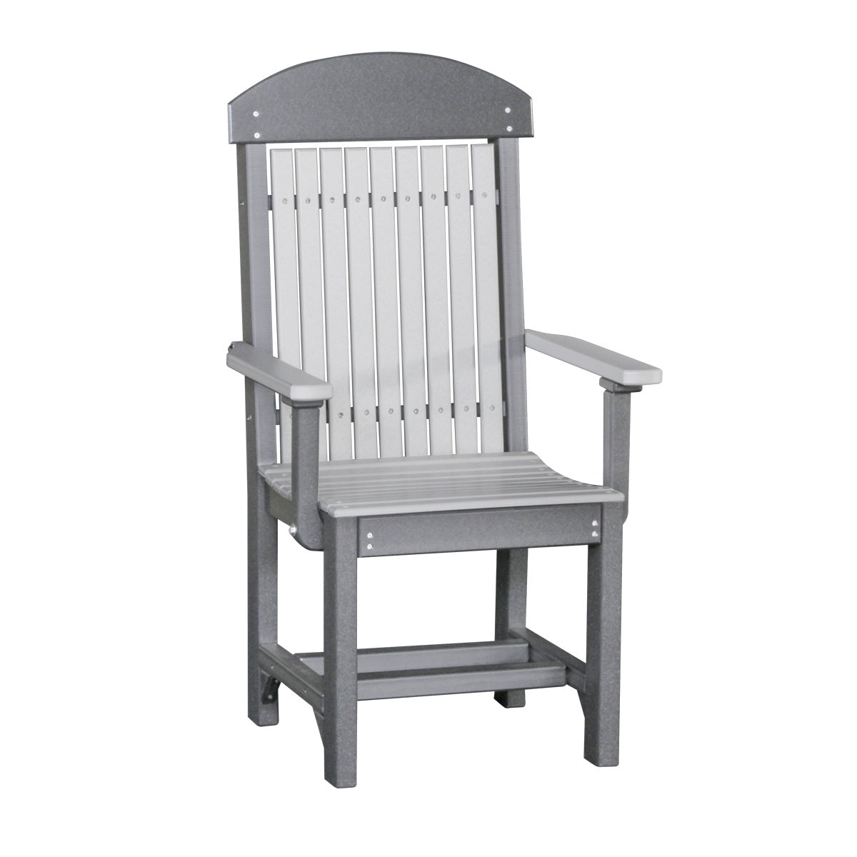 This is the Dove Gray and Slate colored Classic Arm Chair on a white background.