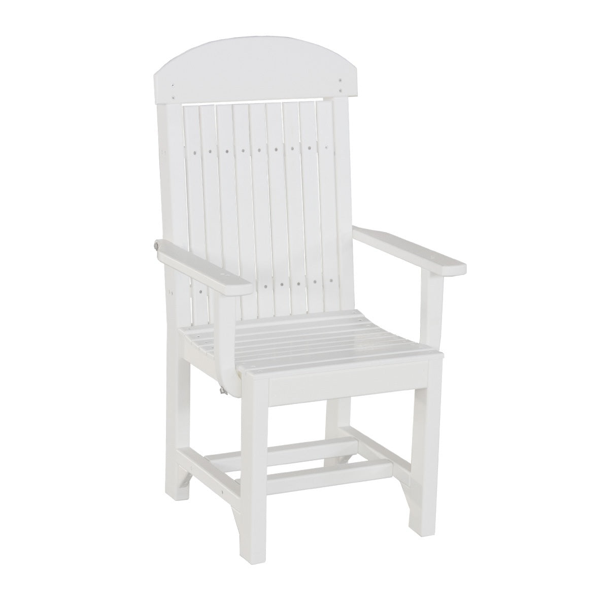 This is the White colored Classic Arm Chair on a white background.