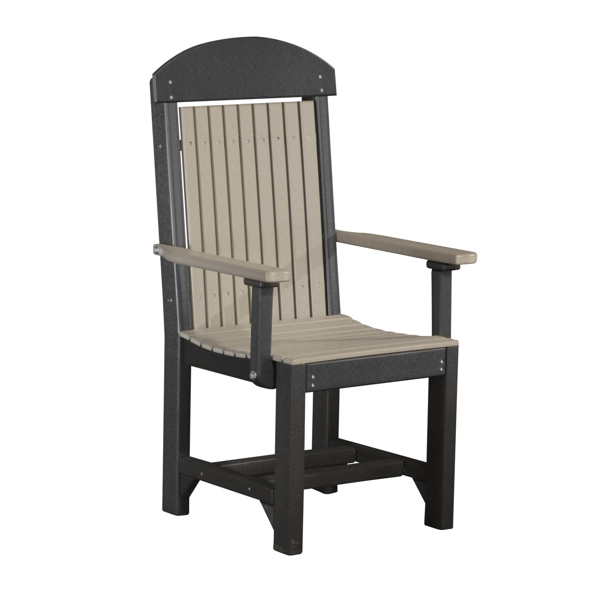 This is the Weatherwood and Black colored Classic Arm Chair on a white background.