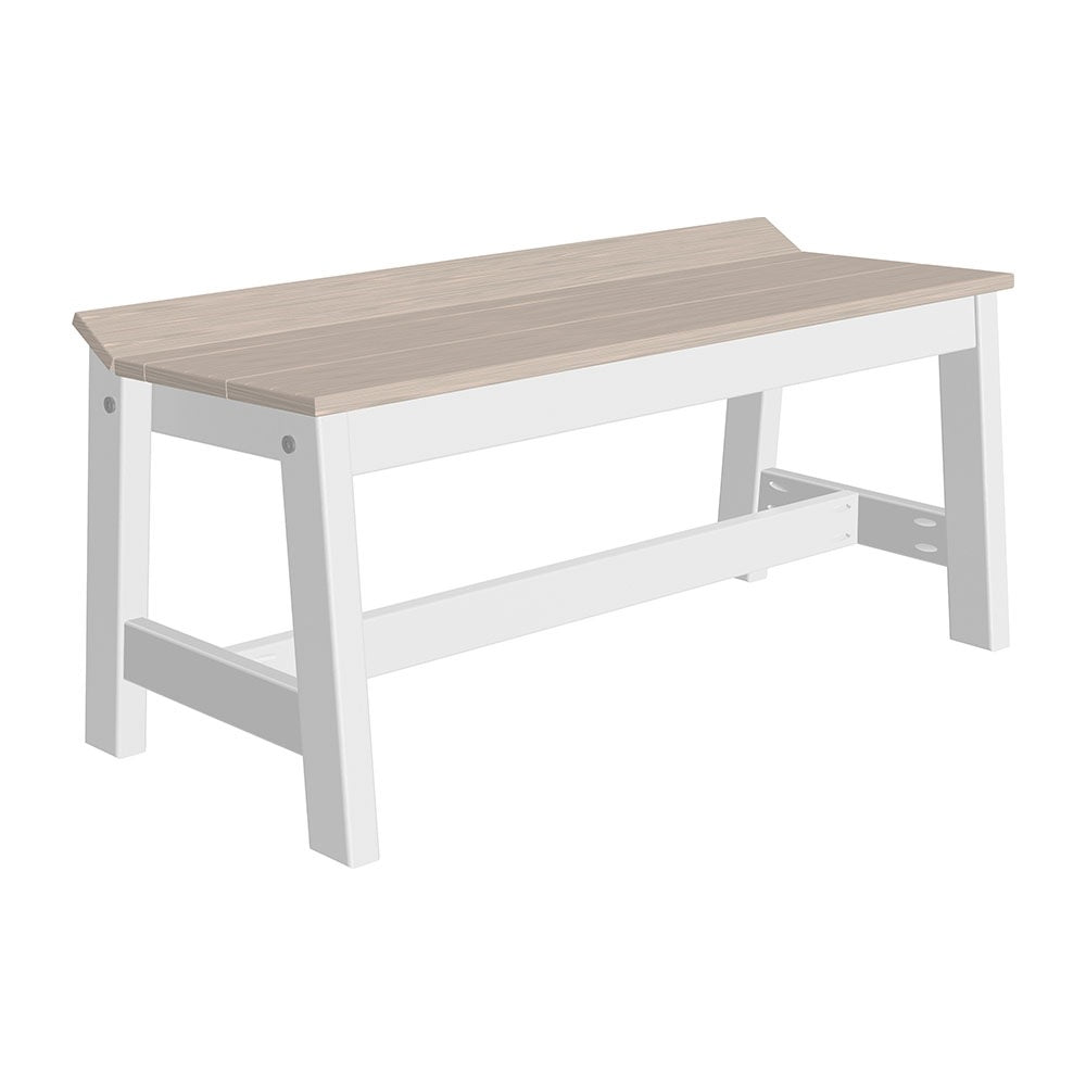 This is the Birch and White colored Cafe Dining Bench on a white background.