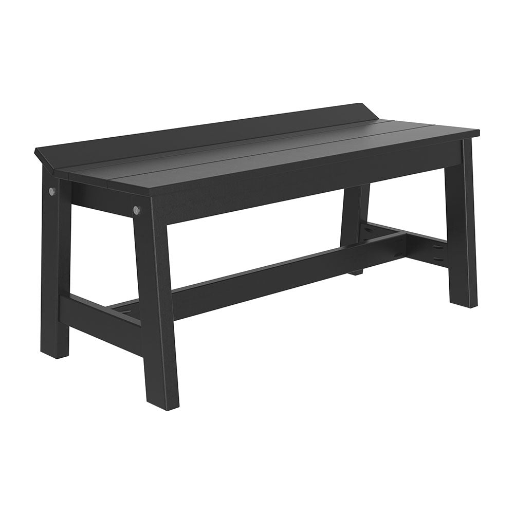 This is the Black colored Cafe Dining Bench on a white background.