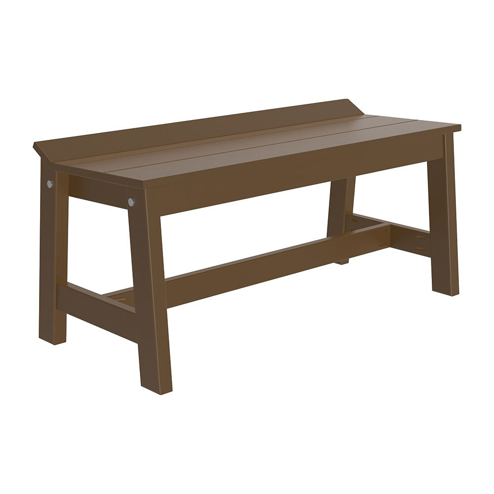 This is the Chestnut Brown colored Cafe Dining Bench on a white background.