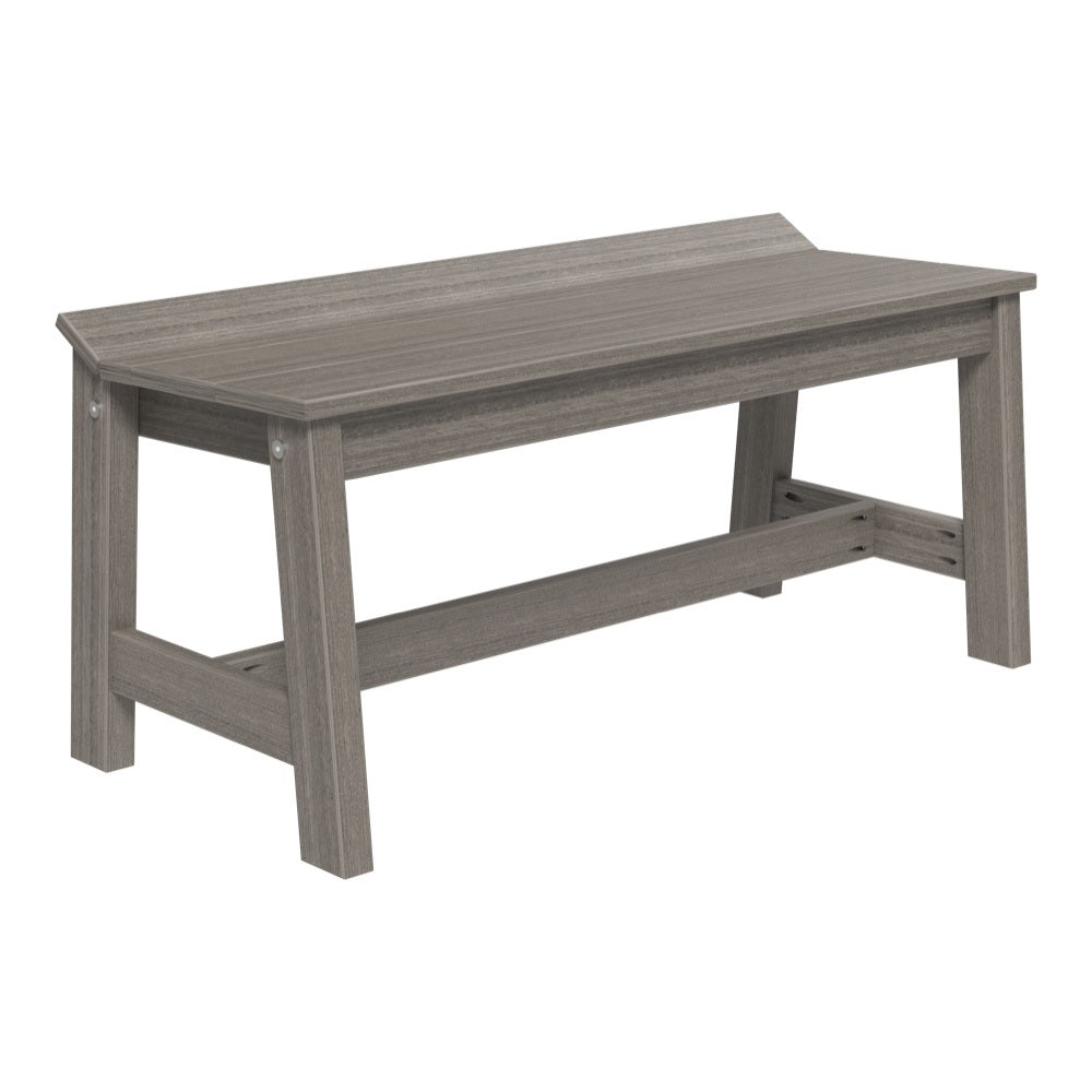 This is the Coastal Gray colored Cafe Dining Bench on a white background.