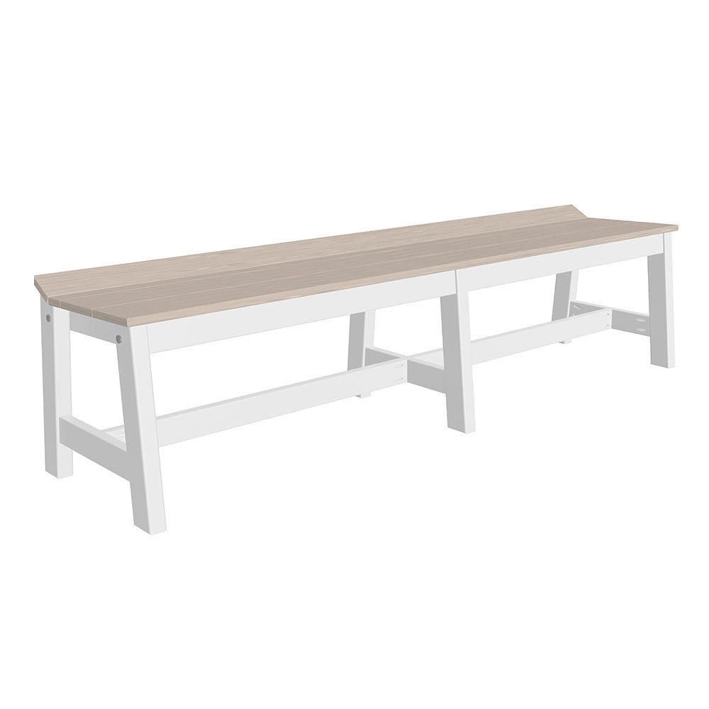 This is the Birch and White colored Cafe Dining Bench on a white background.