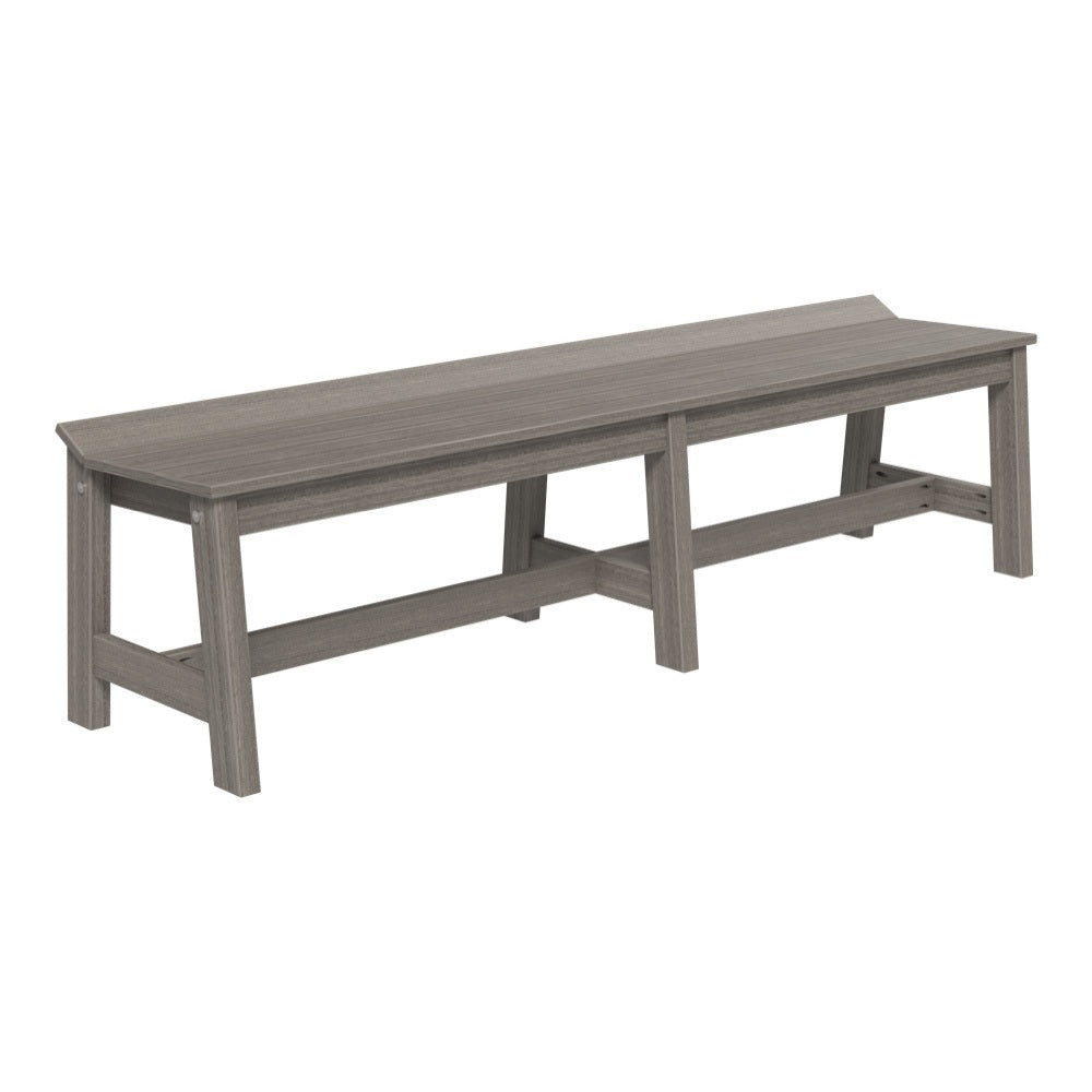 This is the Coastal Gray colored Cafe Dining Bench on a white background.