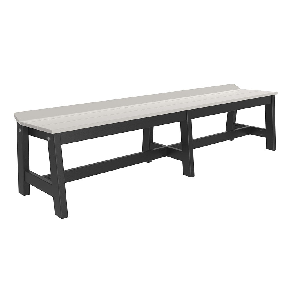 This is the Dove Gray and Black colored Cafe Dining Bench on a white background.
