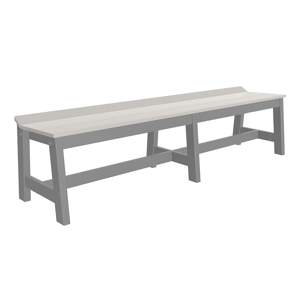 This is the Dove Gray and Slate colored Cafe Dining Bench on a white background.