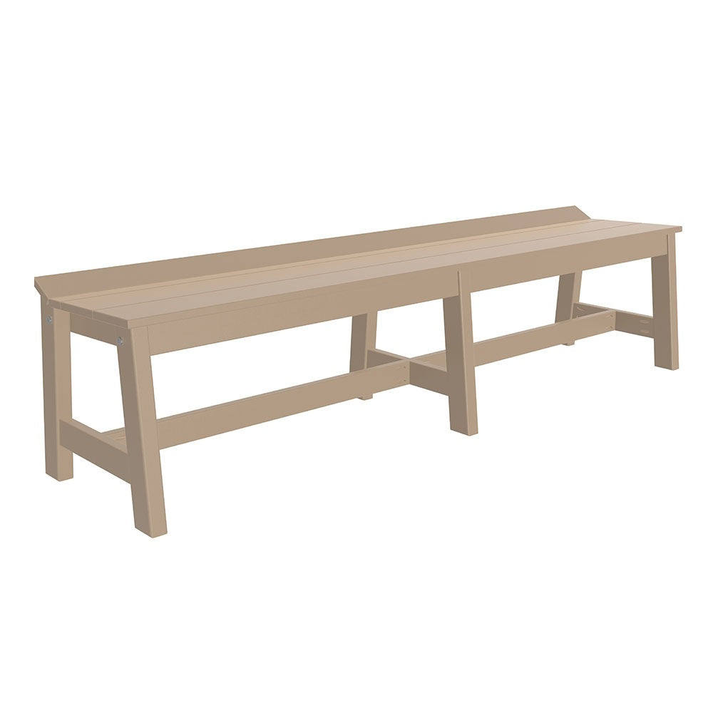 This is the Weatherwood colored Cafe Dining Bench on a white background.