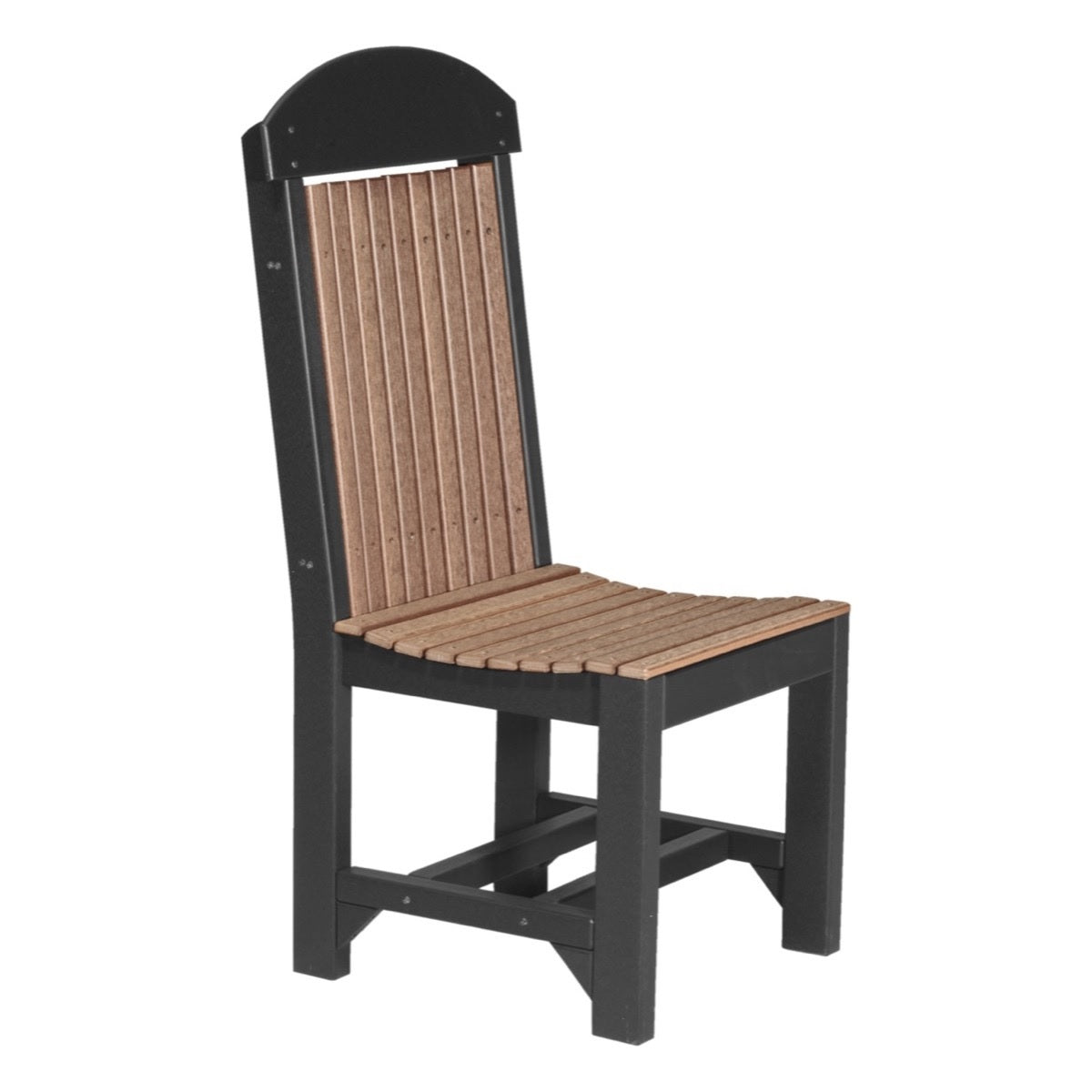 This is the Antique Mahogany and Black colored Classic Side Chair on a white background.