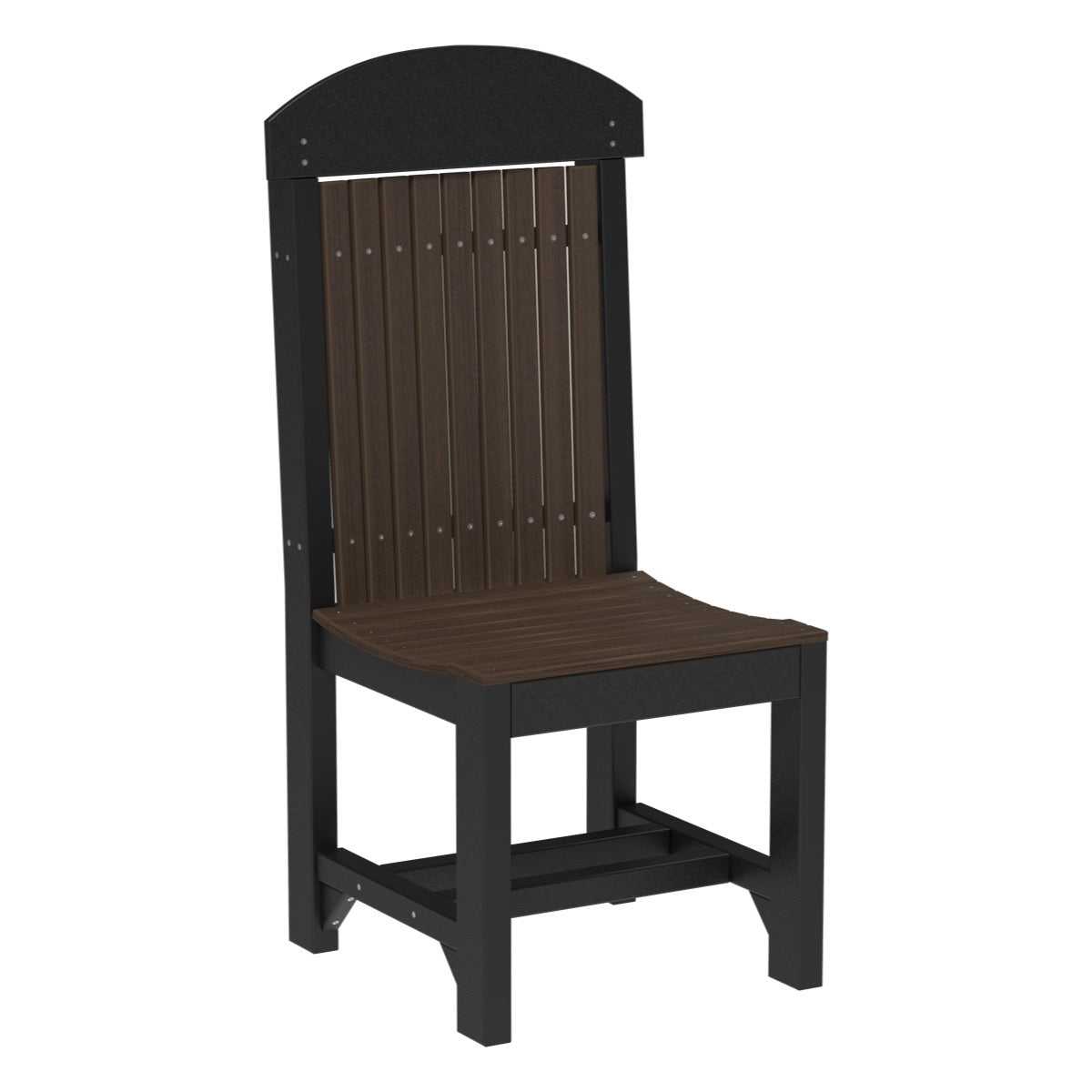 This is the Brazilian Walnut and Black colored Classic Side Chair on a white background.