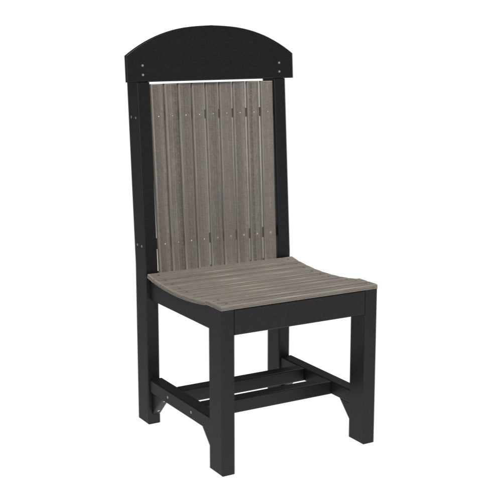 This is the Coastal Gray and Black colored Classic Side Chair on a white background.