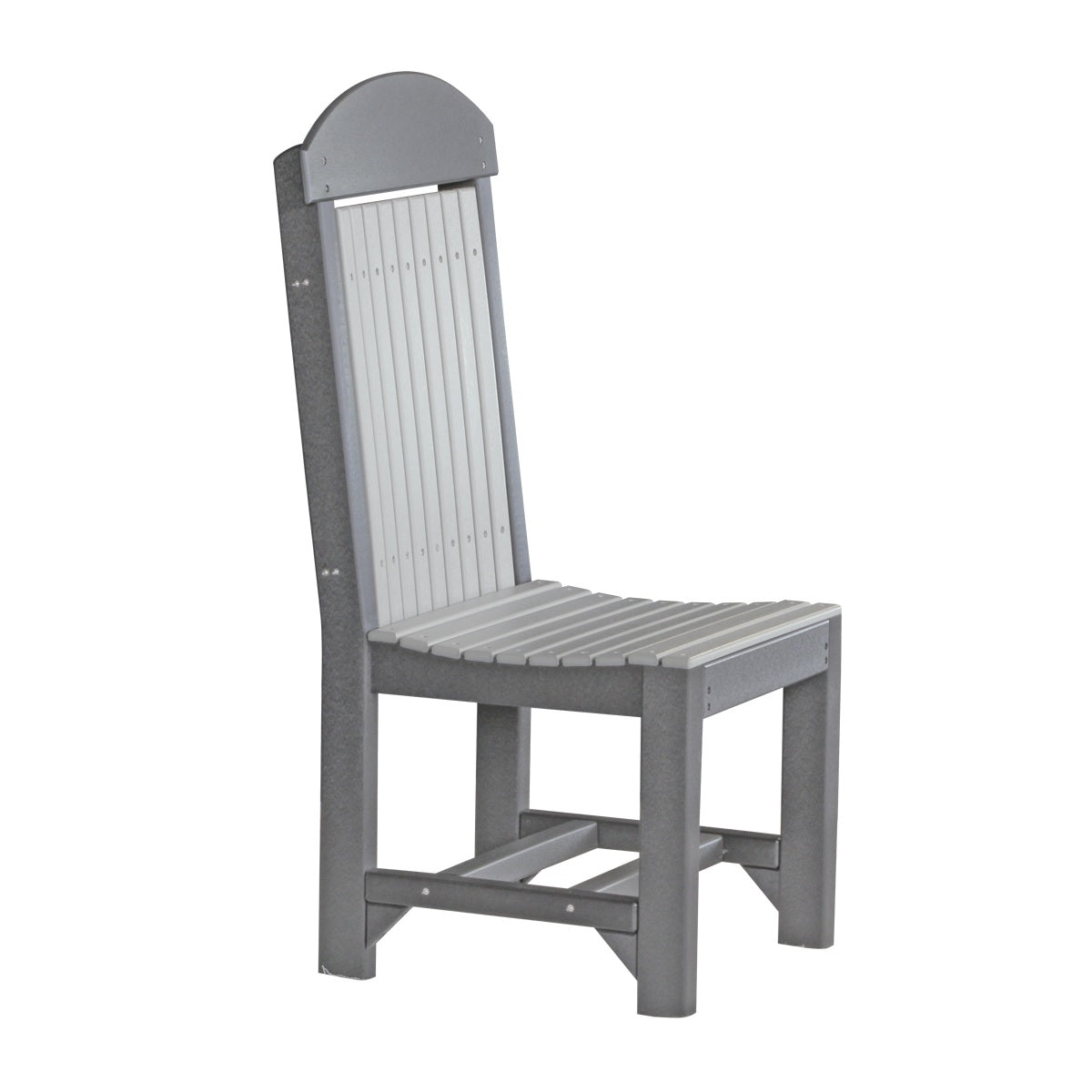 This is the Dove Gray and Slate colored Classic Side Chair on a white background.