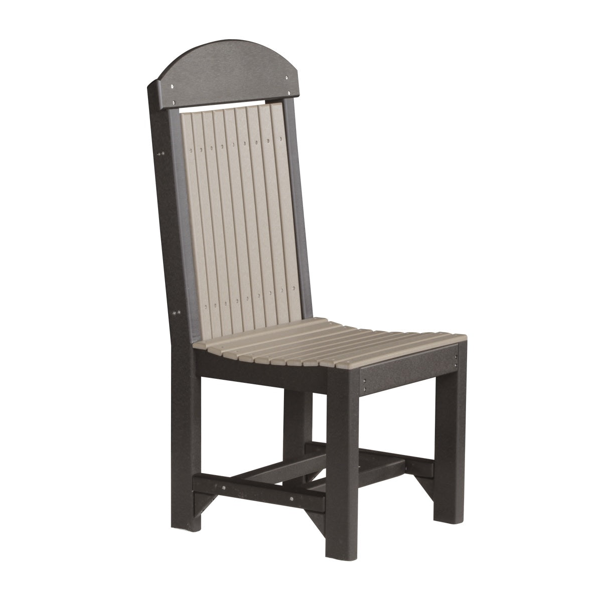 This is the Weatherwood and Black colored Classic Side Chair on a white background.